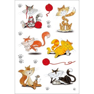 HERMA 3357 - Herma Decor Sticker, Lustige Katzen, beglimmert