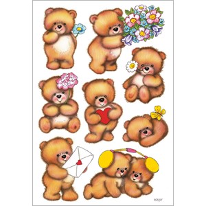 HERMA 3578 - Herma Decor Sticker, Bären mit Blumen