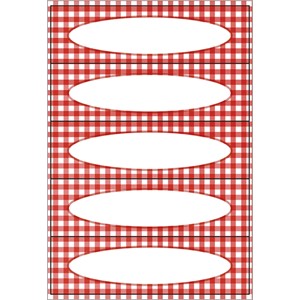 HERMA 3639 - Herma Küchenetiketten, Vichy-Karo Rot