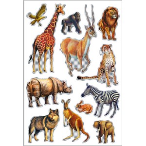 HERMA 3649 - Magic Sticker, Tiere Afrikas, Prismaticfolie
