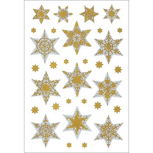 HERMA 3948 - Herma Weihnachtssticker, Sterne, relief geprägt