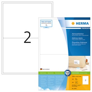 HERMA 4249 - Herma Adressetiketten, weiß, 199,6 x 143,5 mm, 100 Blatt