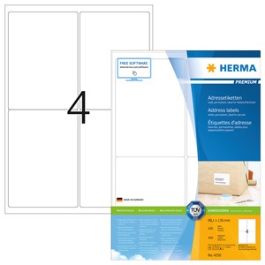 HERMA 4250 - Herma Adressetiketten, weiß, 99,1 x 139 mm, 100 Blatt