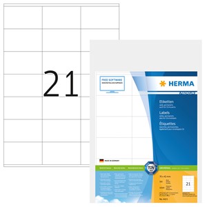 HERMA 4415 - Herma Universal-Etiketten, weiß, 70 x 42 mm, 500 Blatt