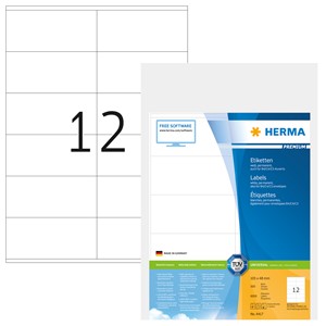 HERMA 4417 - Herma Universal-Etiketten, weiß, 105 x 48 mm, 500 Blatt