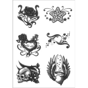 Herma 6211 - Tattoo Sticker, Black Art, Rosen