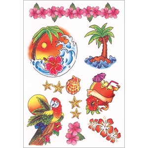 Herma 6748 - Tattoo Sticker, Black Art, Hawaii