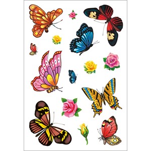 HERMA 6766 - Herma Tattoo Sticker, Colour Art, Schmetterlinge