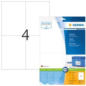 HERMA 8630 - Herma Universal-Etiketten, weiß, 105 x 148 mm, 10 Blatt