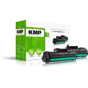 KMP 1211,0021 - Tonerkartuschen Doppelpack, schwarz, ersetzen HP 36A (CB436A)
