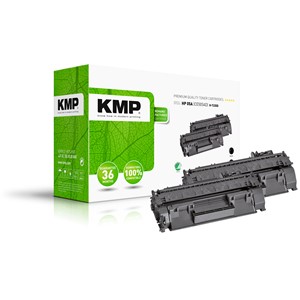 KMP 1217,8021 - Tonerkartuschen Doppelpack, schwarz, ersetzen HP 05A (CE505A)