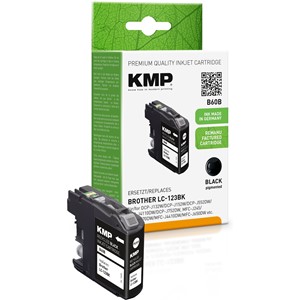 KMP 1525,4001 - Tintenpatrone, schwarz, ersetzt Brother LC123BK