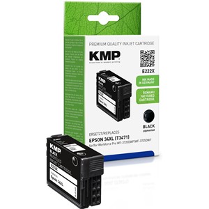 KMP 1637,4001 - Tintenpatrone, schwarz, ersetzt Epson 34XL (C13T34714010)