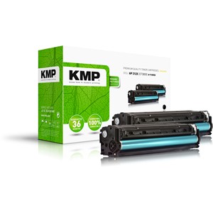 KMP 2528,3021 - Tonerkartuschen Doppelpack, schwarz, ersetzt HP 312X (CF380X)