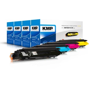 KMP 1241,HC05 - Tonerkassetten Set, schwarz, cyan, magenta, yellow, kompatibel zu Brother TN-135