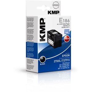 KMP 1627,4201x - Tintenpatrone, schwarz, kompatibel zu Epson 27XXL T2791