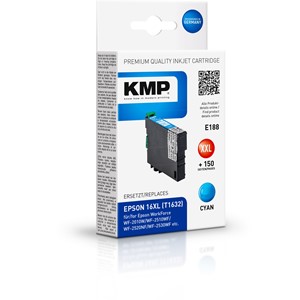 KMP 1621,8003x - Tintenpatrone, cyan, kompatibel zu T1632