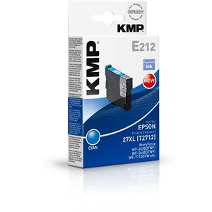 KMP 1627,0003 - Tintenpatrone, cyan, kompatibel zu Epson 27XL T2712