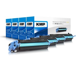 KMP 1203,0005 - Tonerkassetten Set, schwarz, cyan, magenta, yellow, kompatibel zu HP 124A