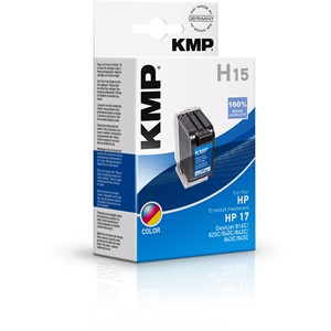 KMP 0993,425 - Tintenpatrone, 3-farbig, kompatibel zu HP 17 (C6625AE)