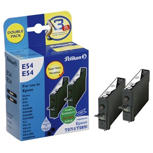 Pelikan 359681 - E54 Tintenpatronen Doppelpack, schwarz, ersetzt Epson T0711