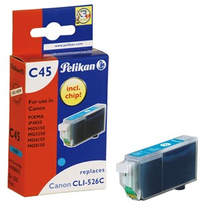 Pelikan 4106612 - C45 Tintenpatrone, cyan, ersetzt Canon CLI-526C