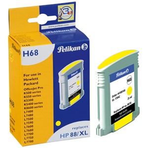 Pelikan 4108166 - H68 Tintenpatrone, gelb, ersetzt Hewlett Packard C9393A