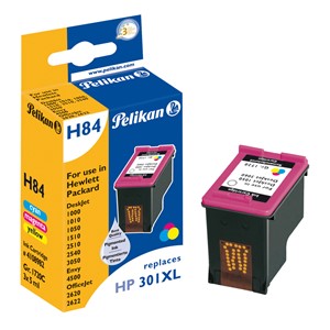 Pelikan 4108982 - H84 Tintenpatrone, 3-farbig, ersetzt HP 301XL (CH564EE)