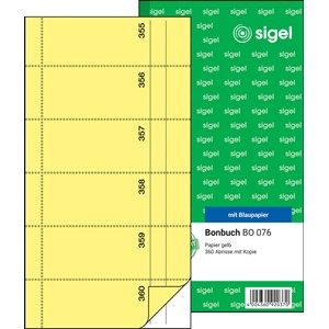 Sigel BO076 - Bonbuch, 360 Abrisse, gelb