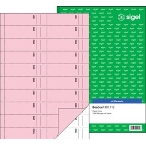 Sigel BO112 - Bonbuch, 1000 Abrisse, eosin/rosa