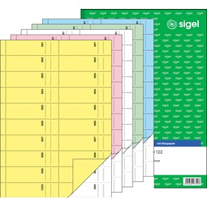 Sigel BO122 - Bonbuch, 5x1000 Abrisse, 5 Farben sortiert