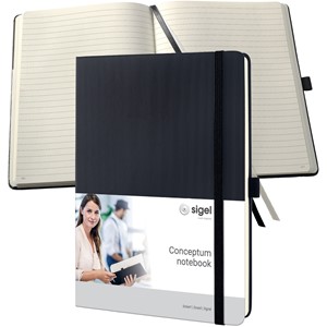 Sigel CO118 - Notizbuch CONCEPTUM®, black, liniert, nummerierte Seiten, ca. 10 Zoll