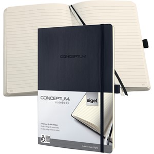 Sigel CO301 - Notizbuch CONCEPTUM®, Softcover, black, liniert, ca. A4+