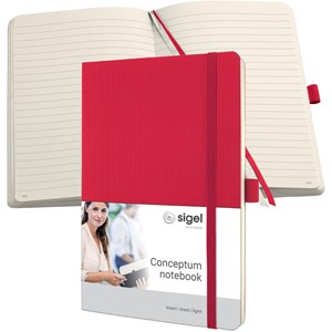 Sigel CO325 - Notizbuch CONCEPTUM®, Softcover, red, liniert, nummerierte Seiten, ca. A5
