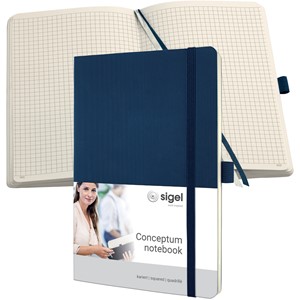 Sigel CO326 - Notizbuch CONCEPTUM®, Softcover, midnight blue, kariert, nummerierte Seiten, ca. A5