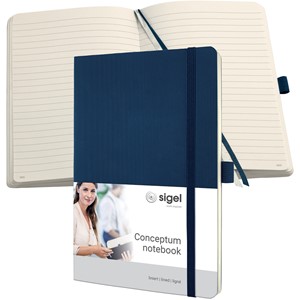 Sigel CO327 - Notizbuch CONCEPTUM®, Softcover, midnight blue, liniert, nummerierte Seiten, ca. A5