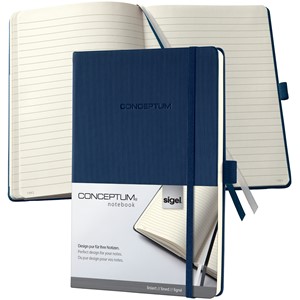 Sigel CO657 - Notizbuch CONCEPTUM®, Hardcover, midnight blue, liniert, ca. A5