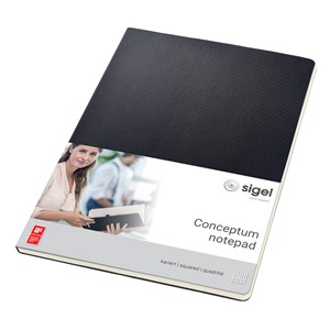 Sigel CO800 - Notizblock CONCEPTUM®, Hardcover, black, kariert, ca. A4