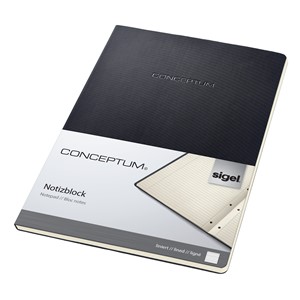 Sigel CO801 - Notizblock CONCEPTUM®, Hardcover, black, liniert, ca. A4