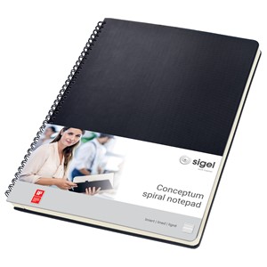 Sigel CO821 - Spiralblock CONCEPTUM®, Hardcover, black, liniert, ca. A4