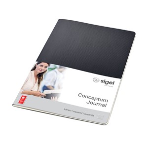Sigel CO860 - Notizheft CONCEPTUM®, Softcover, black, kariert, ca. A4