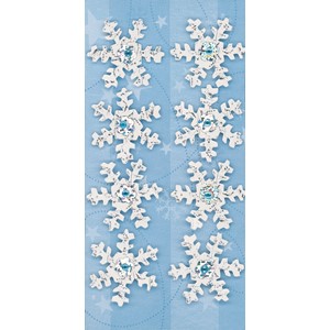 Sigel CS303 - Weihnachts-Sticker, Frozen Snowflakes, 3D Handmade