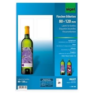 Sigel DE160 - Flaschen-Etiketten, 85g