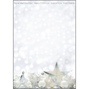 Sigel DP013 - Weihnachts-Motiv-Papier, White Stars