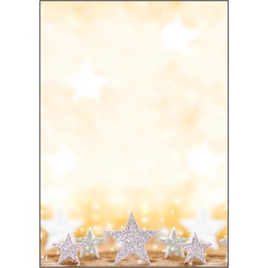 Sigel DP029 - Weihnachts-Motiv-Papier, Glitter Stars
