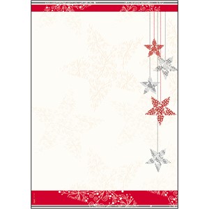 Sigel DP032 - Weihnachts-Motiv-Papier, Starlets, Silberprägung