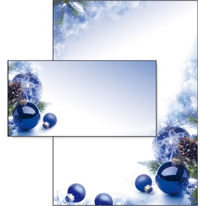 Sigel DP034Set - Weihnachts-Motiv-Papier Set, Blue Harmony