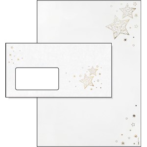 Sigel DP051Set - Weihnachts-Motiv-Papier Set, Golden Glow