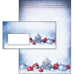 Sigel DP086Set - Weihnachts-Motiv-Papier Set,Christmas Moments, Rotprägung