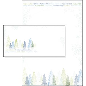 Sigel DP090Set - Weihnachts-Motiv-Papier Set, Trees